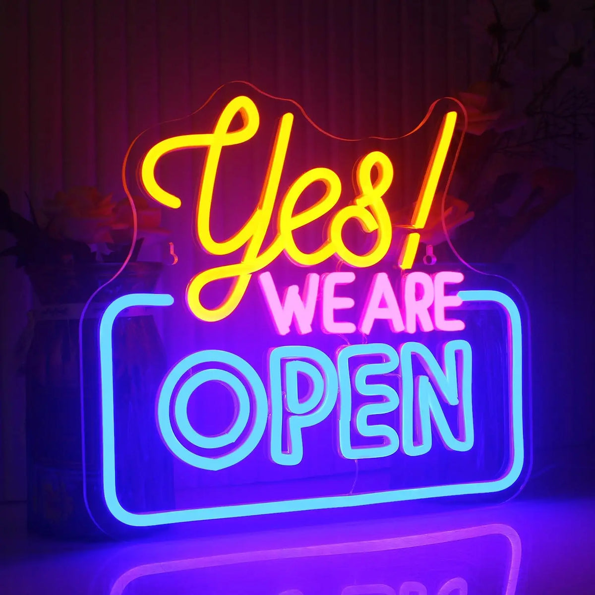 Open Neon Business Sign