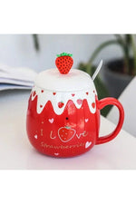 Strawberry Lid Breakfast Mug