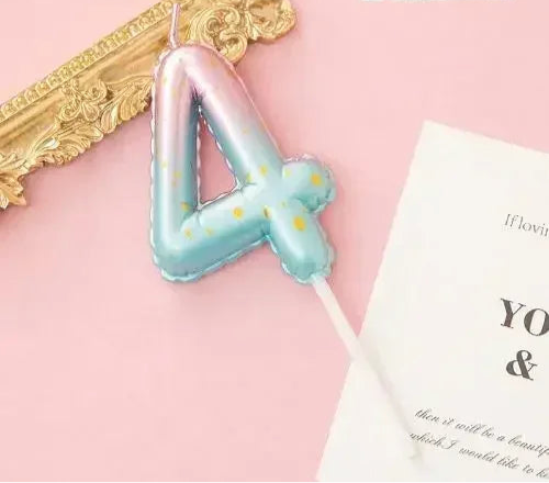 Pastel Balloon Number Candles