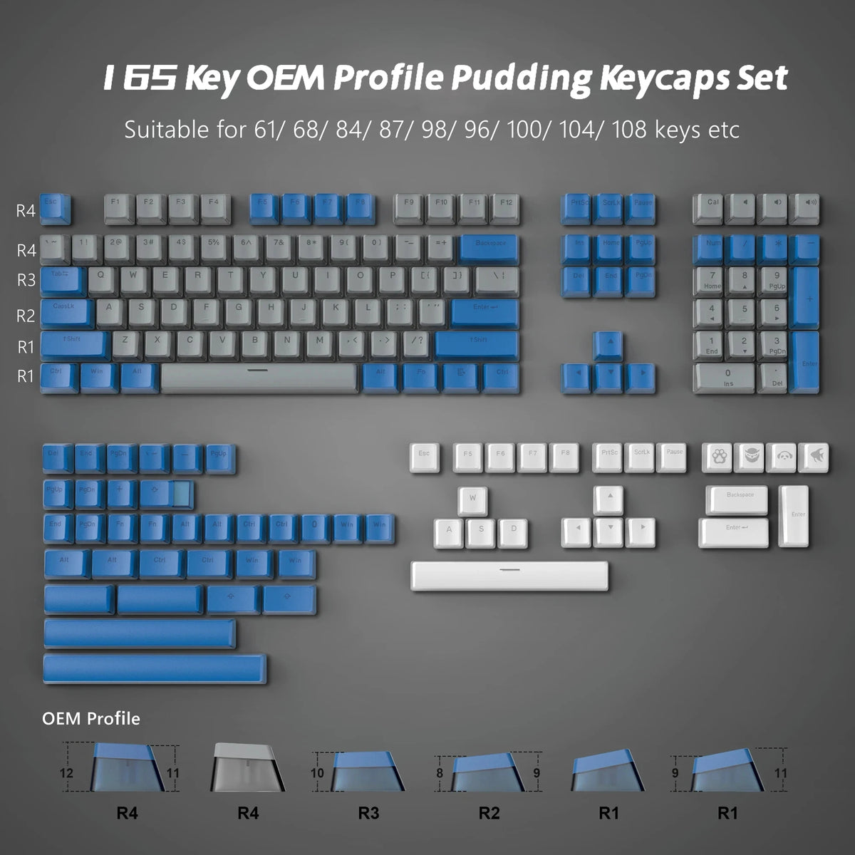 Blue Pudding PBT Keyset