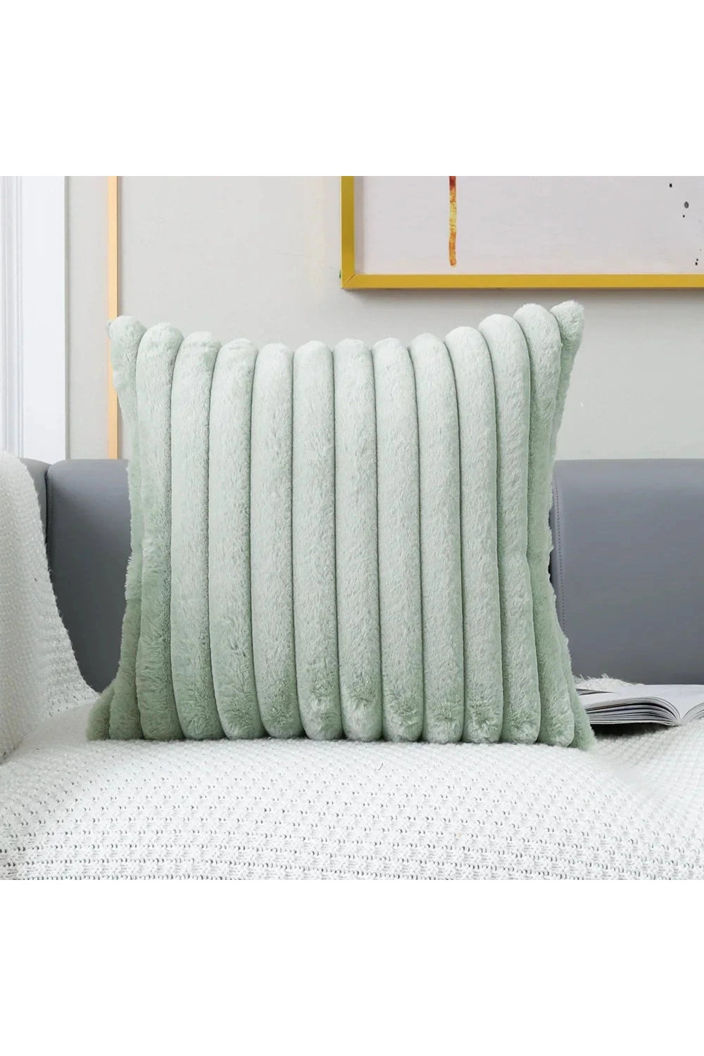 Soft White Plush Pillow Case