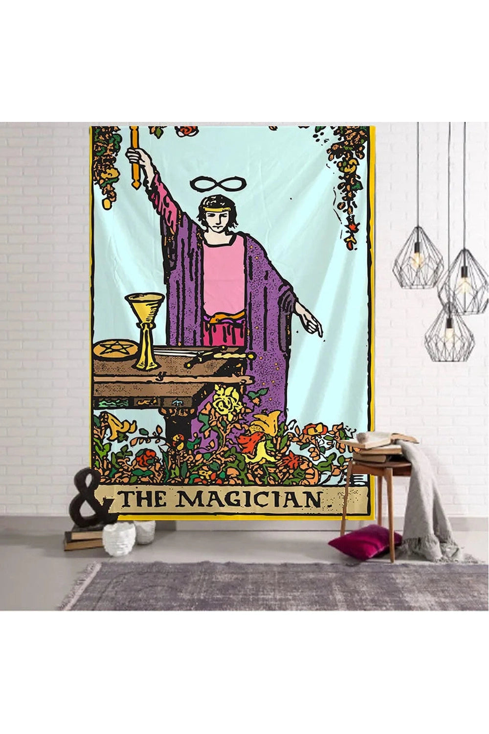 Wall Hanging Boho Decor Witchcraft Tapestry Girl Moon Home