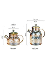 Luxurious Glass Flower Teapot