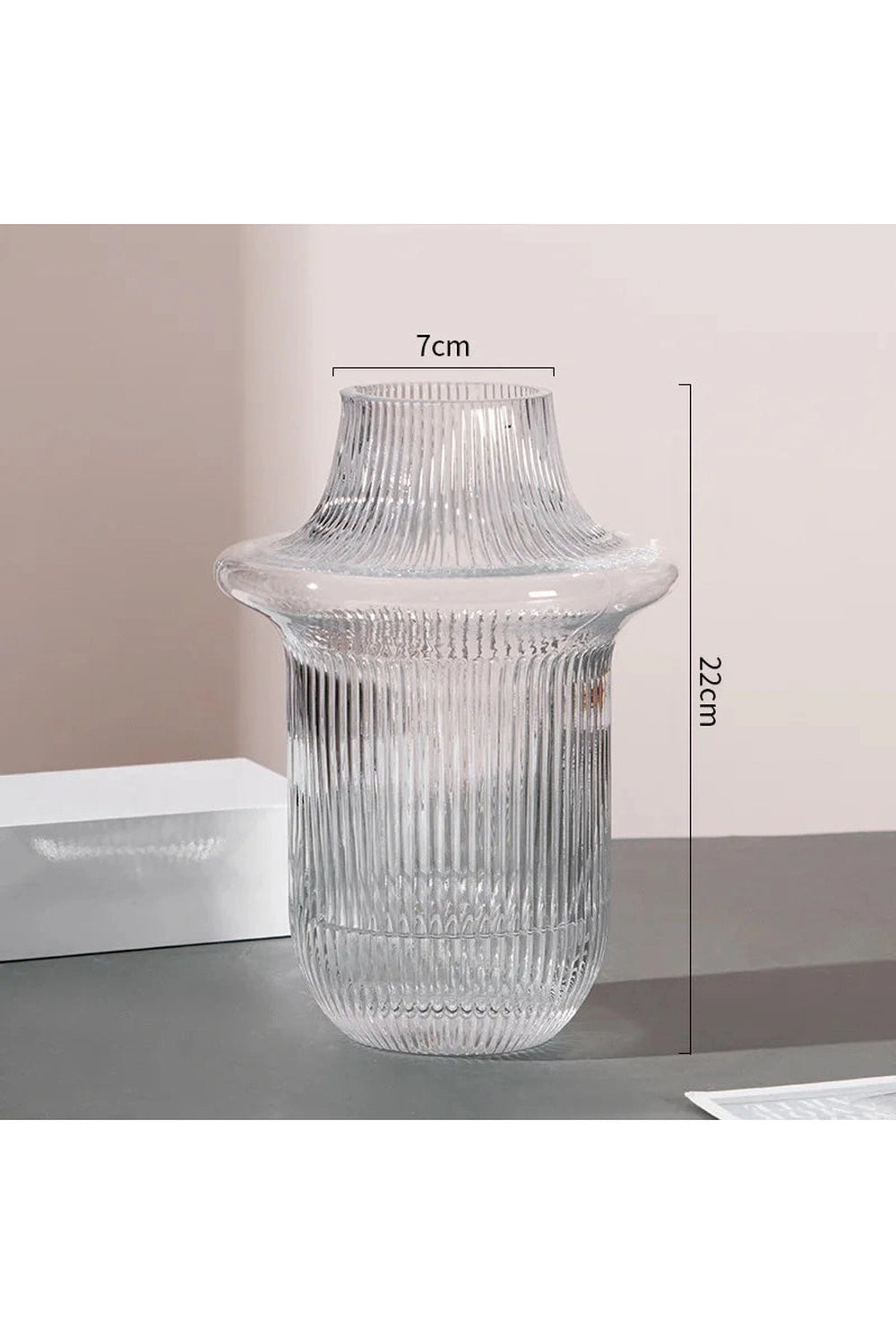 Vertical Grain Glass Vase