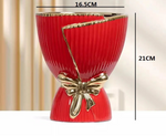 Coquette Golden Ribbon Chic Vase