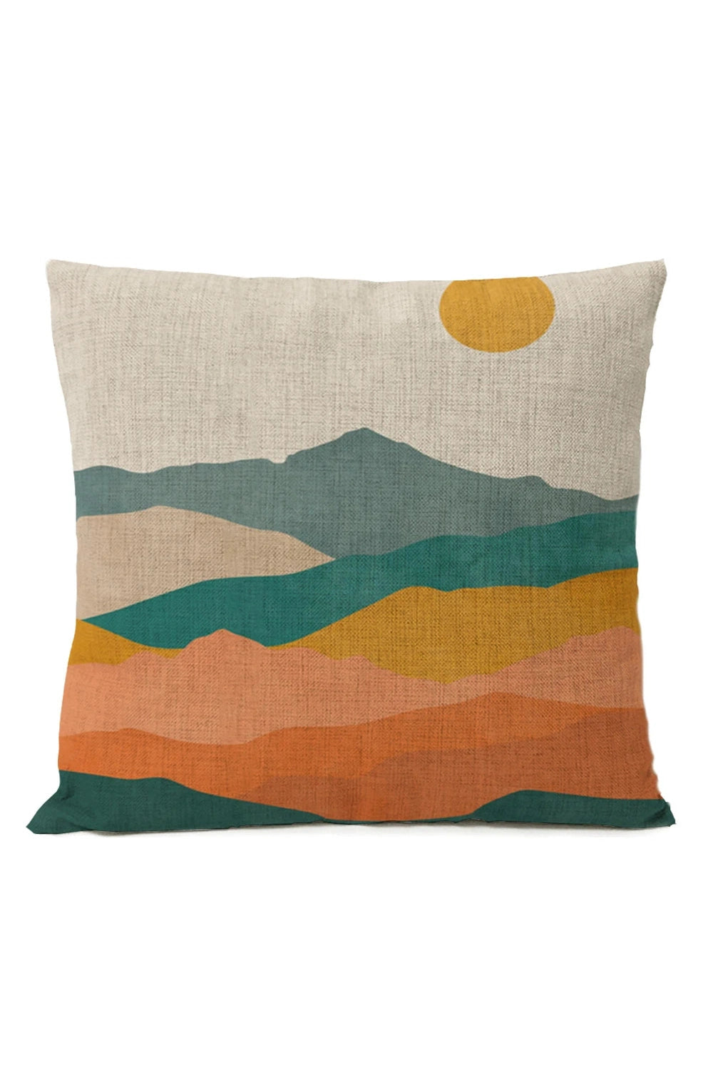 Boho Sun Moon Pillow Cover