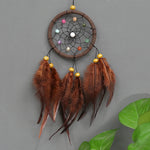 Boho Emerald Dreams Feather Dreamcatcher