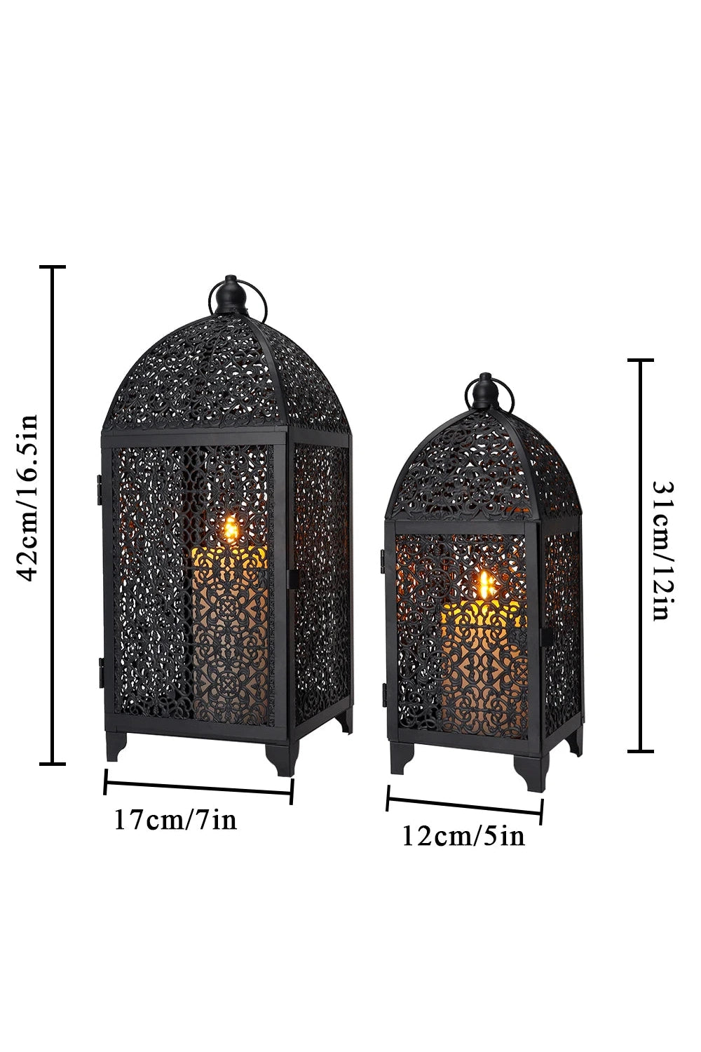 Decorative Black Metal Lantern