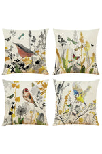 Tropical Bird Leaf Pillow Case