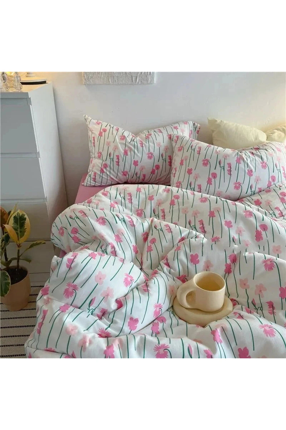 Floral Korean Romantic Bedding Set