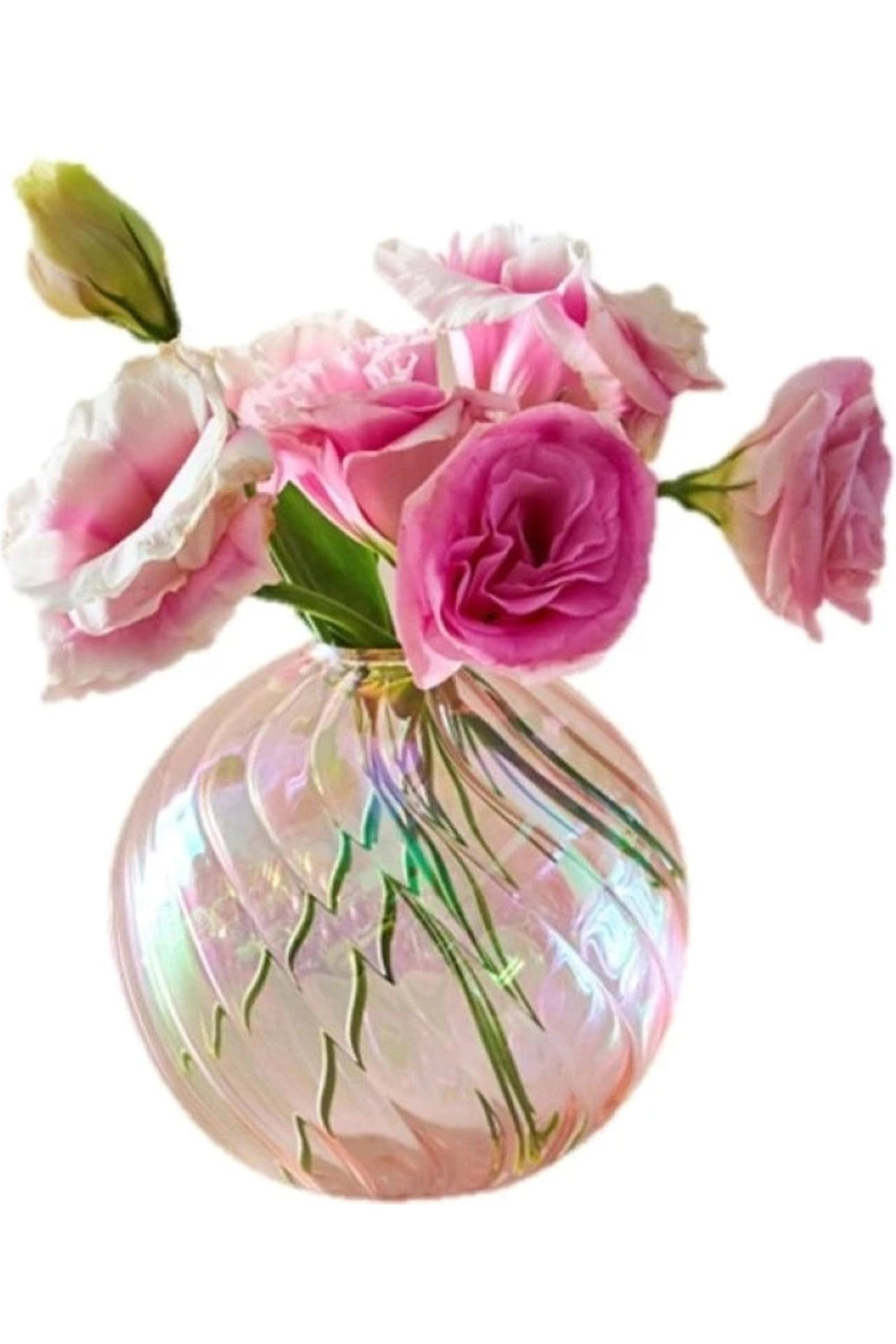 Iridescent Glass Ball Plant Vase