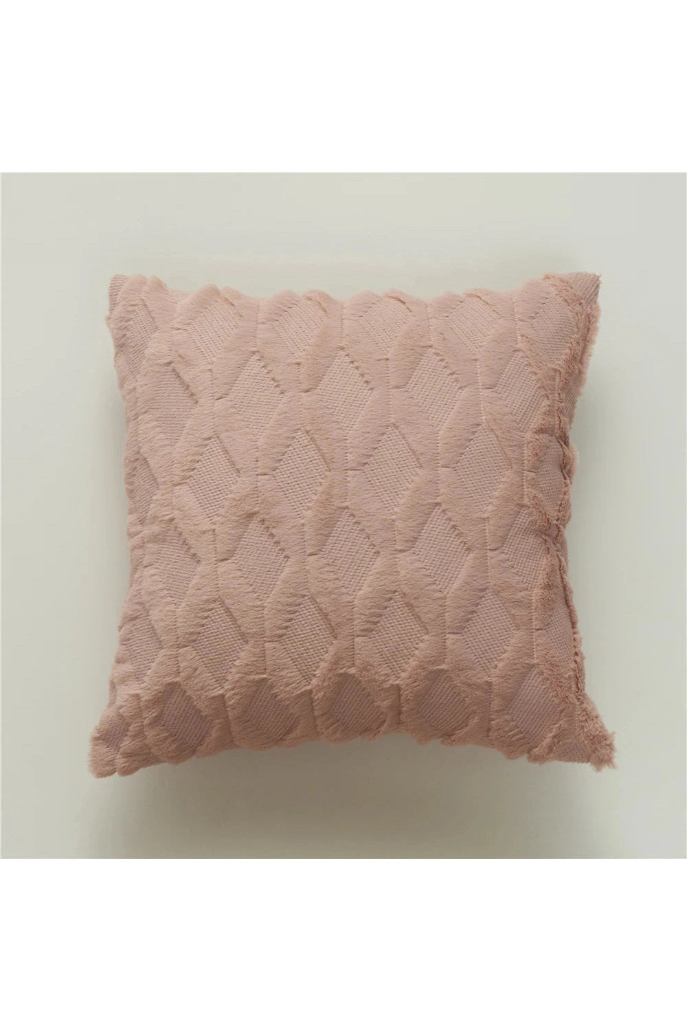 Plush Solid Sofa Pillow Case