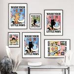 Cute & Quirky Feline Canvas Poster