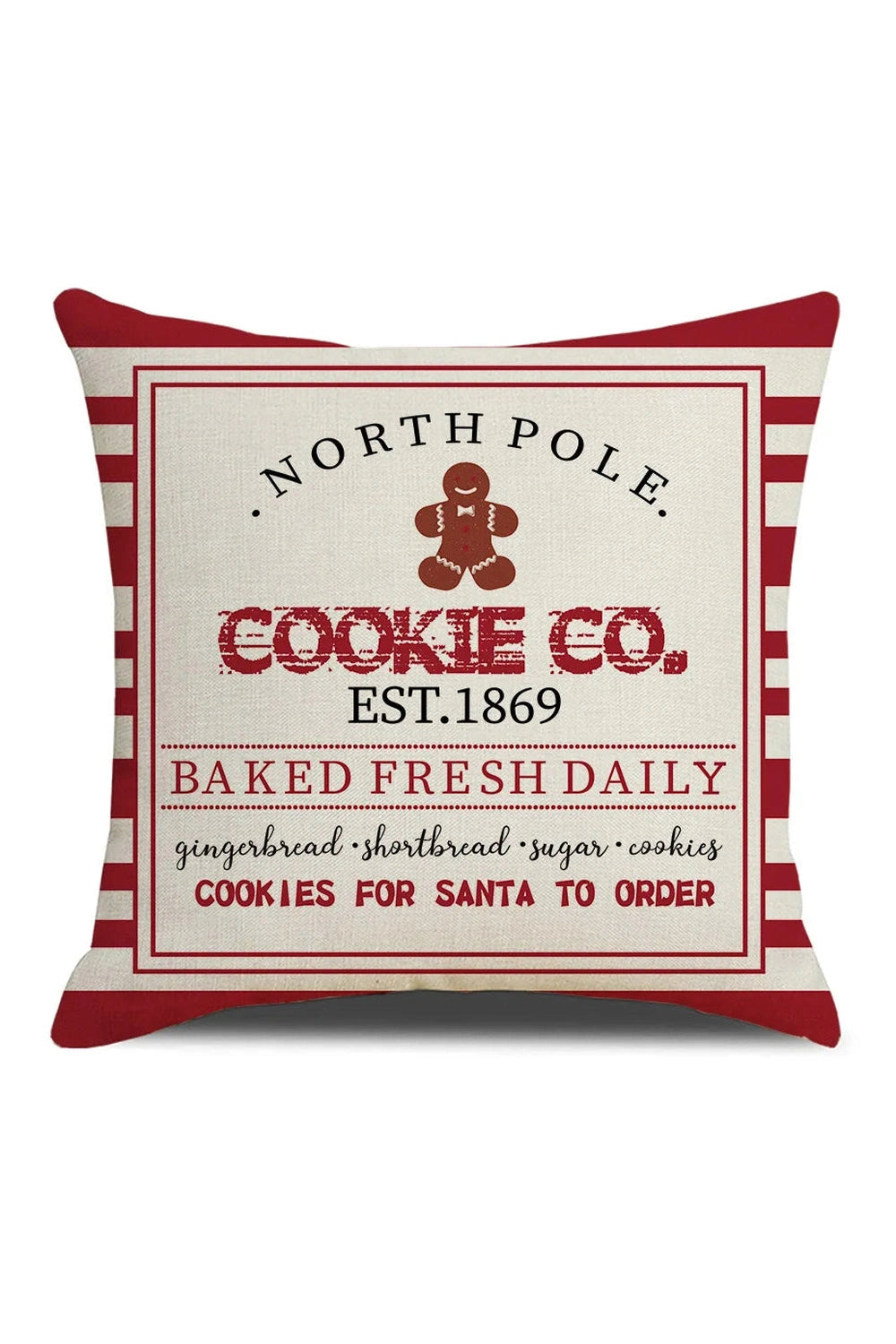 Holiday Linen Cushion Pillow Case