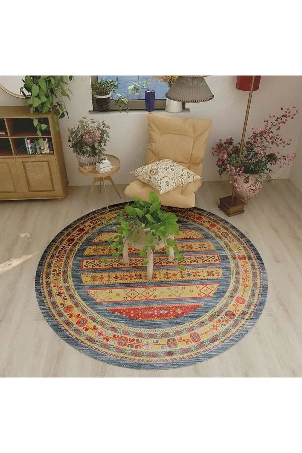 Persian Style Round Rug