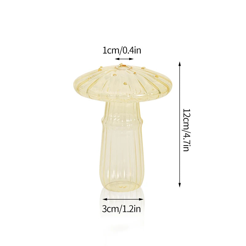 Whimsical Mushroom Glass Vases