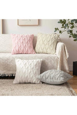 Plush Solid Sofa Pillow Case