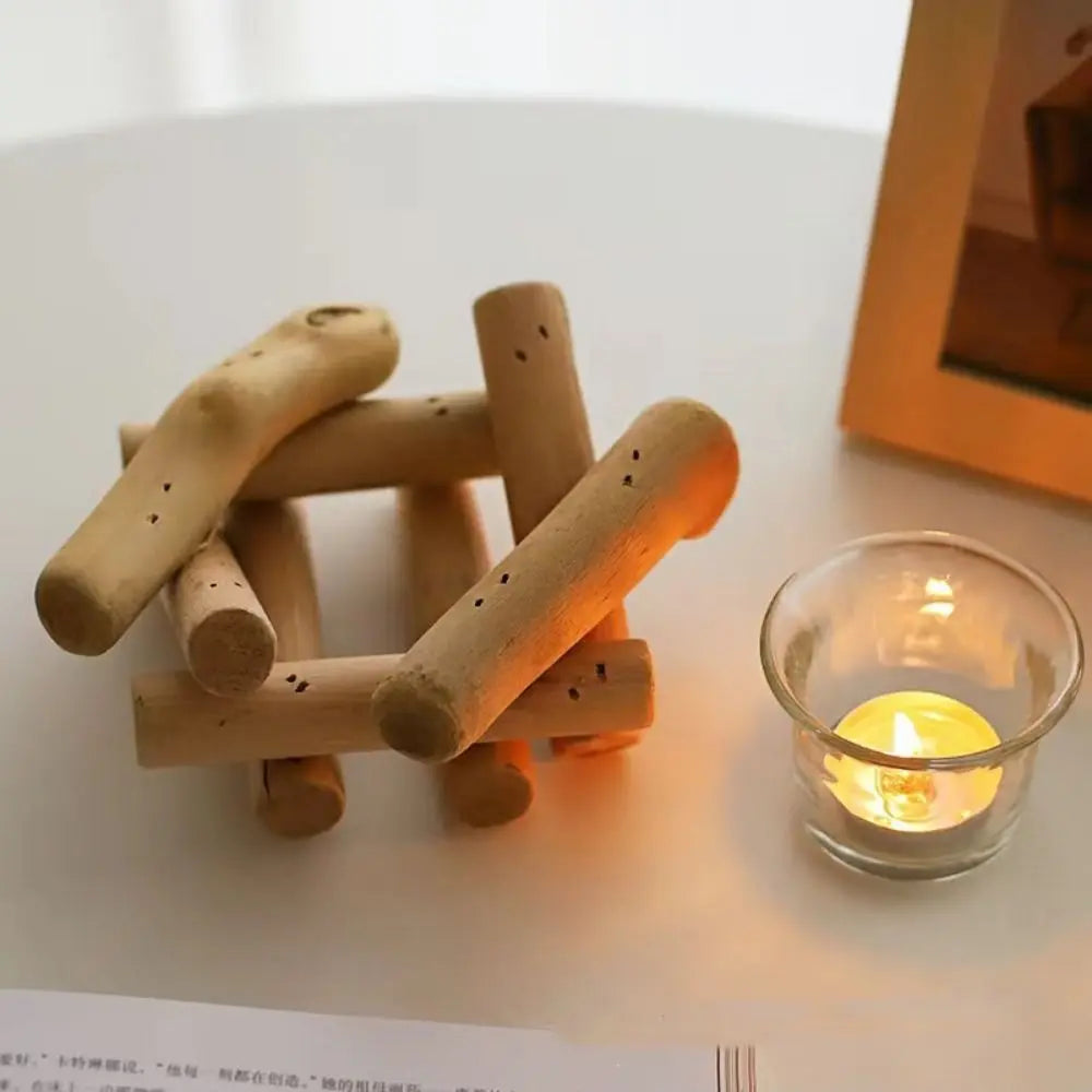 Earthy Woodland Candle Holder