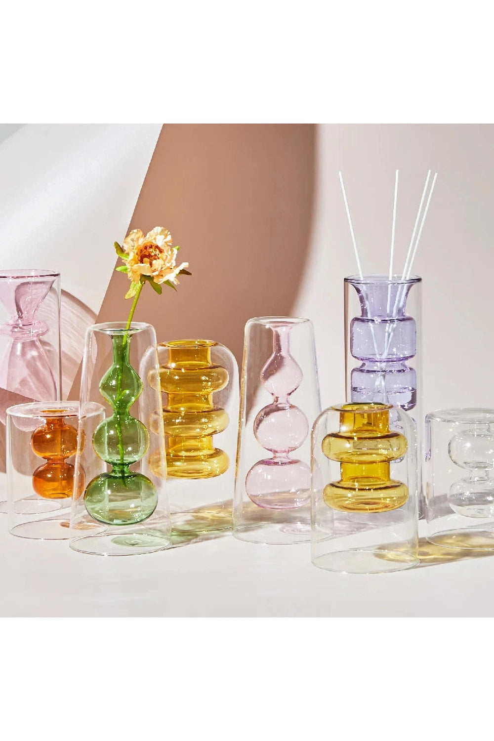 Hydroponic Colored Glass Vase