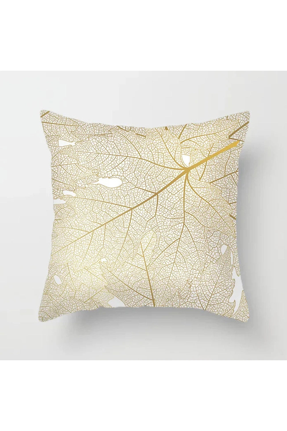 Fall Decor Yellow Leaf Polyester Pillow Case