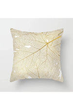 Fall Decor Yellow Leaf Polyester Pillow Case