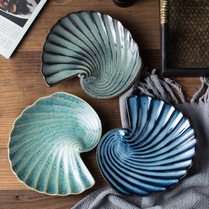 Nautical Shell Ceramic Plates