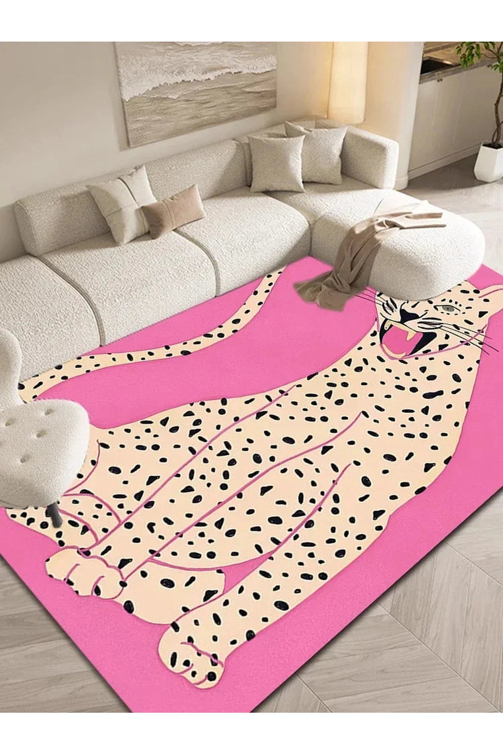 Y2K Leopard Lounge Rug