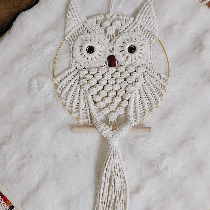 Boho Macramé Owl Wall Hanging