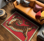 Vintage Japanese Tiger Area Rug