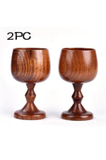 Vintage Charm Wooden Goblets