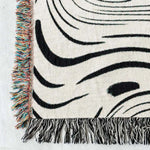 Modern Abstract Waves Throw Blanket