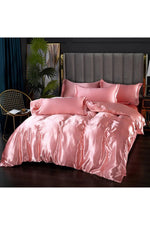 Satin Deluxe Solid Bedding Set