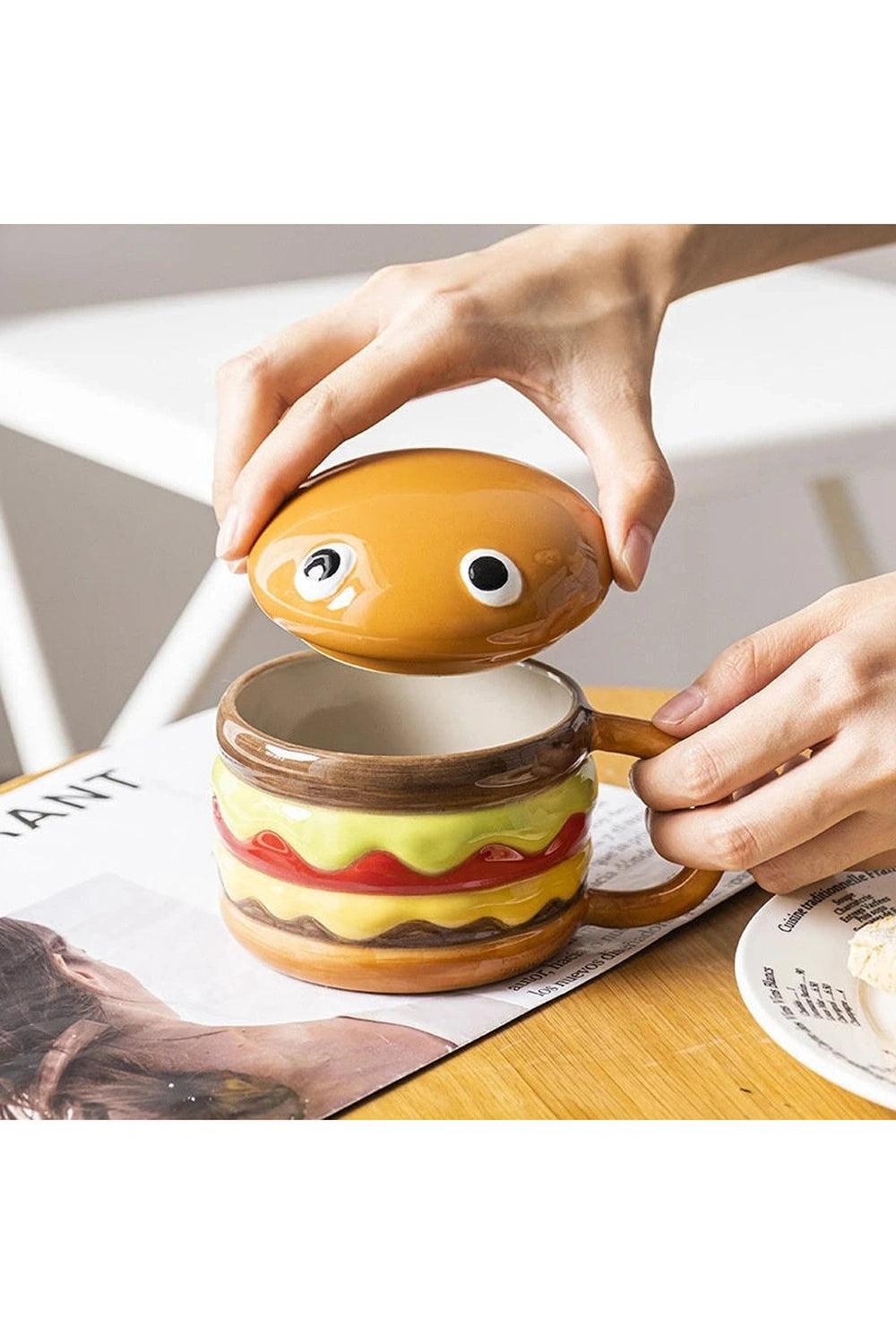 Hamburger Ceramic Fun Mug