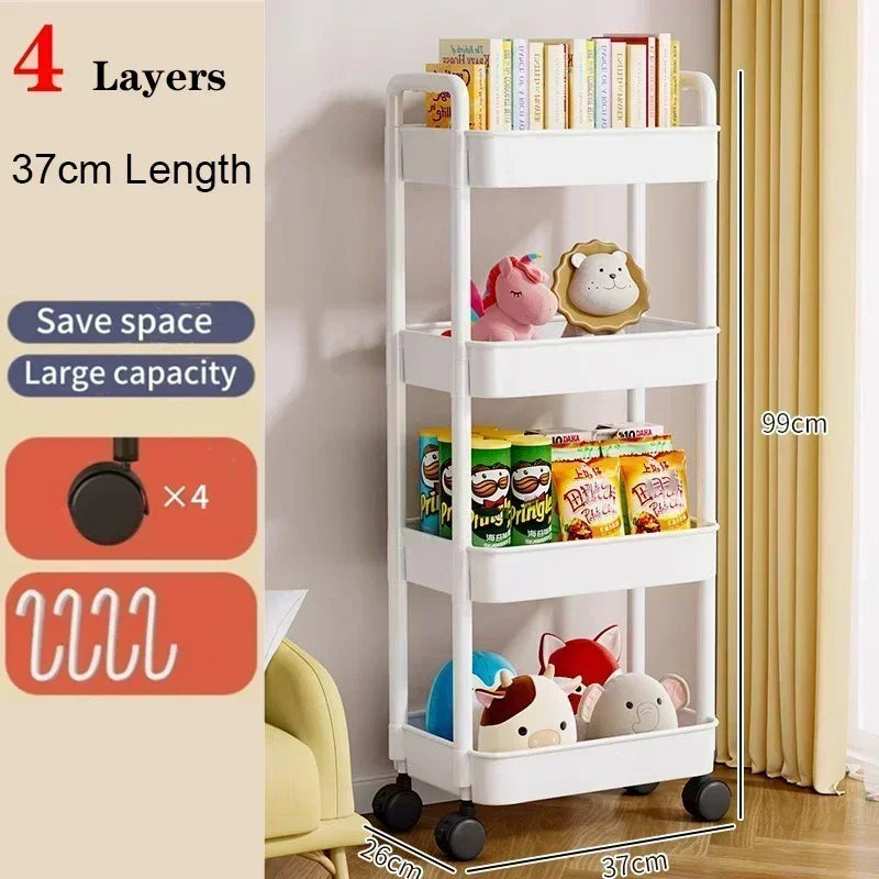 Multi-Tier Rolling Shelf