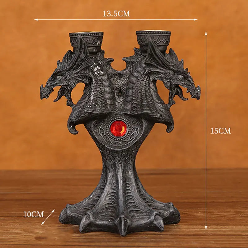 Twin Dragon Candle Holder