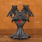 Twin Dragon Candle Holder