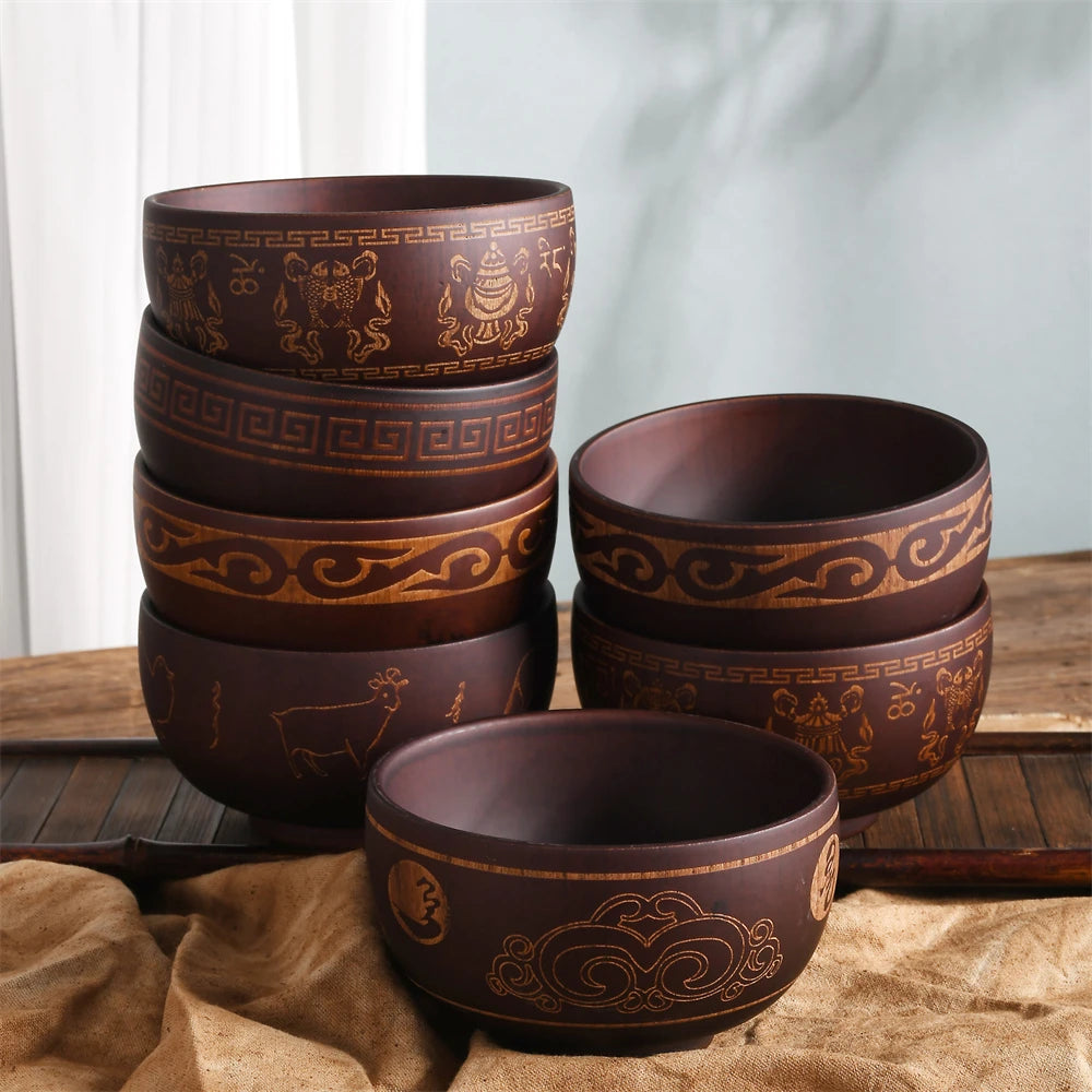 Ancient Artisan Carved Bowls