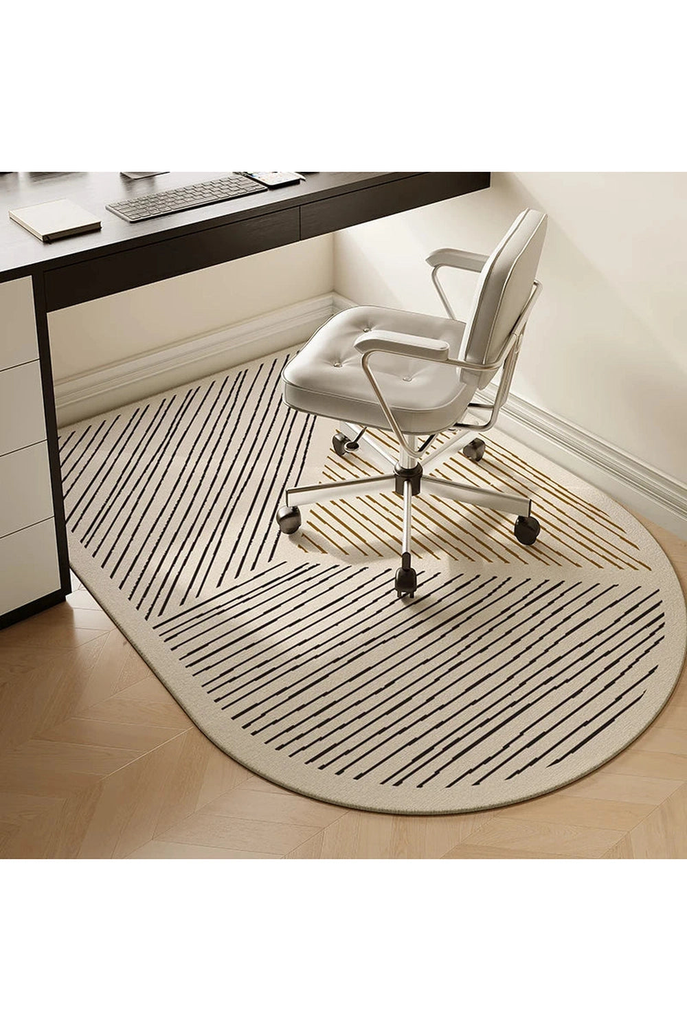 Study Computer Chair Floor Mat Non-slip Bedroom Carpet Living Room Large Rounded TPR Bottom Anti-slip Swivel Chairs Rug 의자 바닥 매트