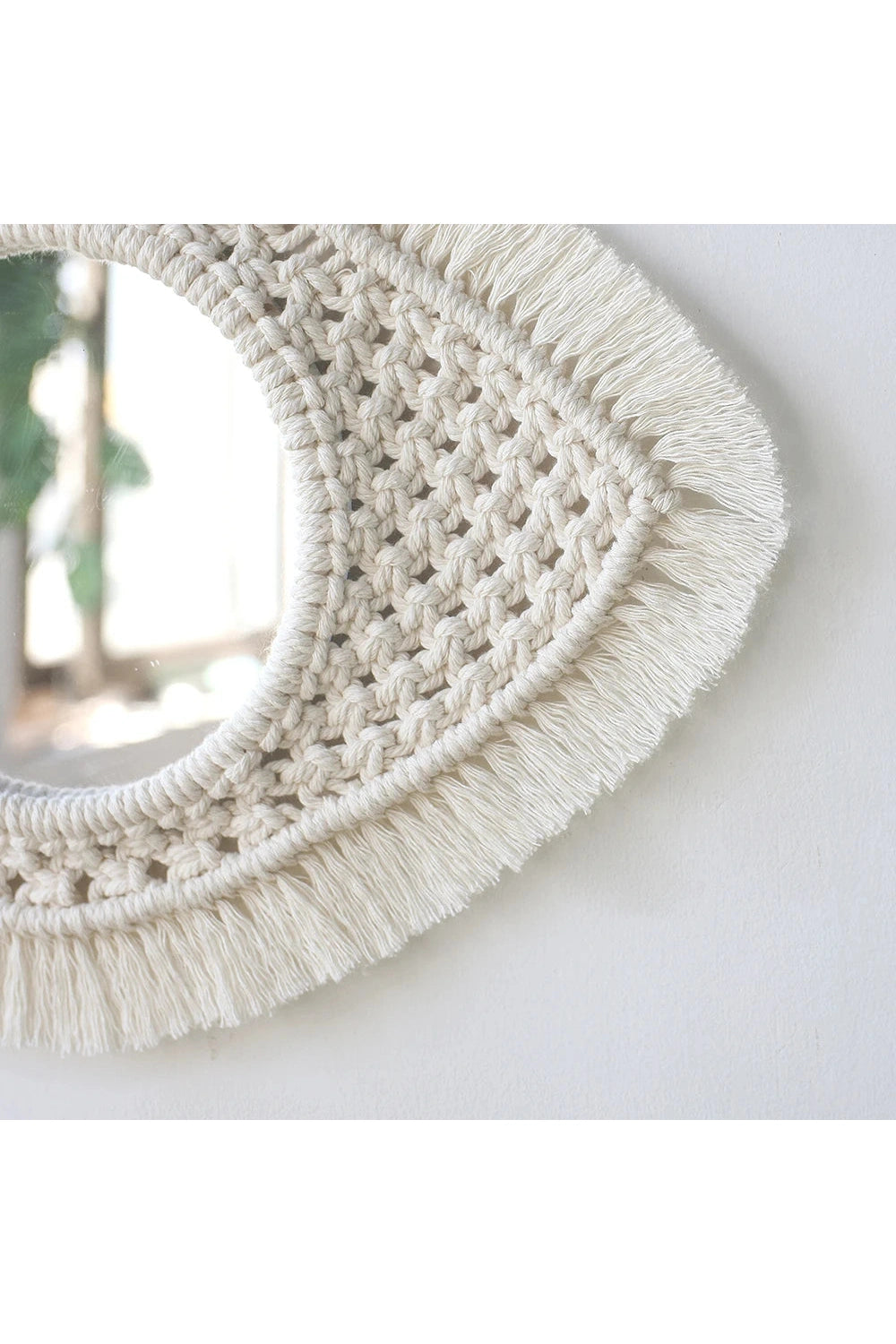 Aesthetic Boho Macrame Mirror