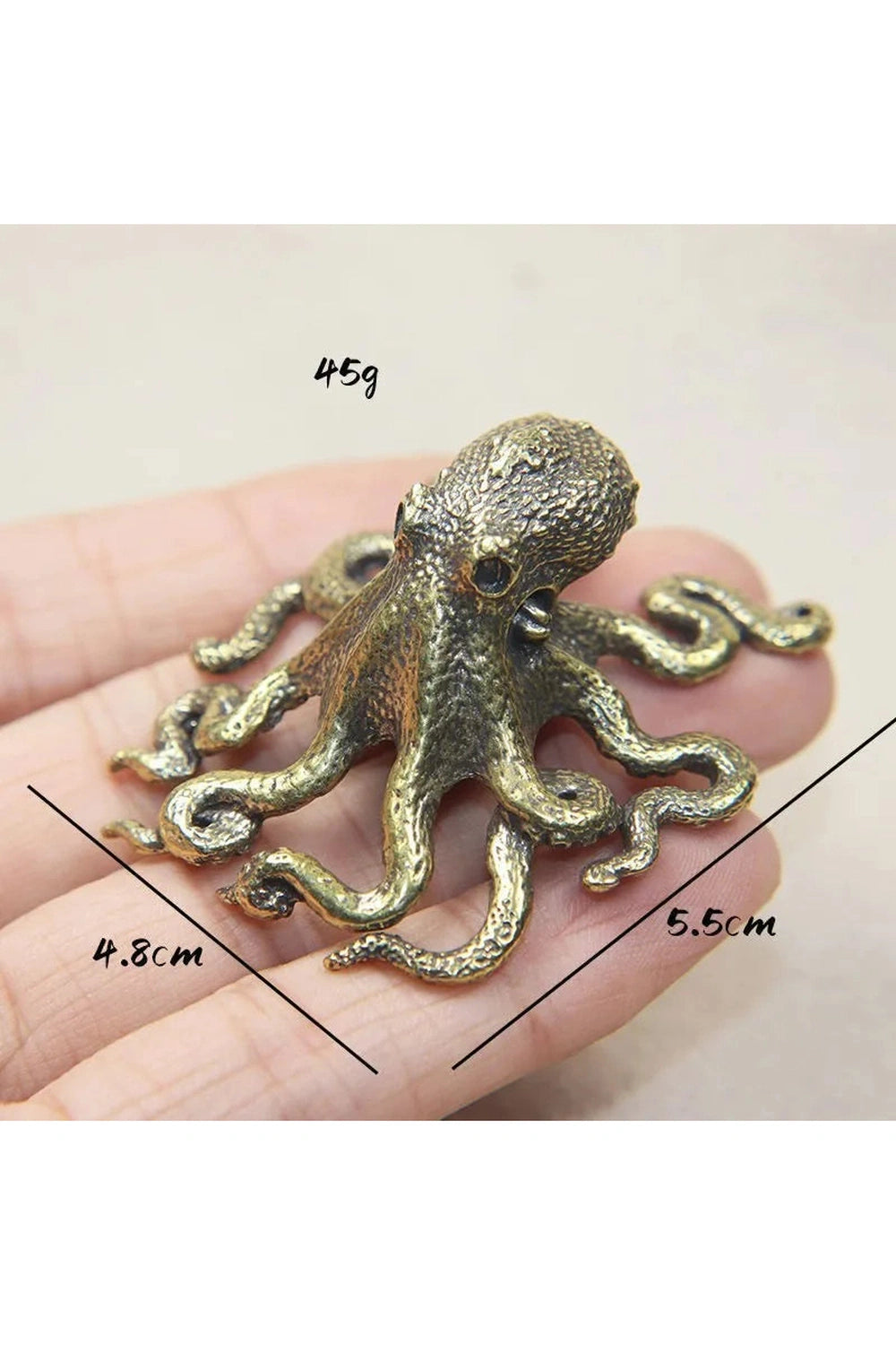 Brass Octopus Mini Figurine