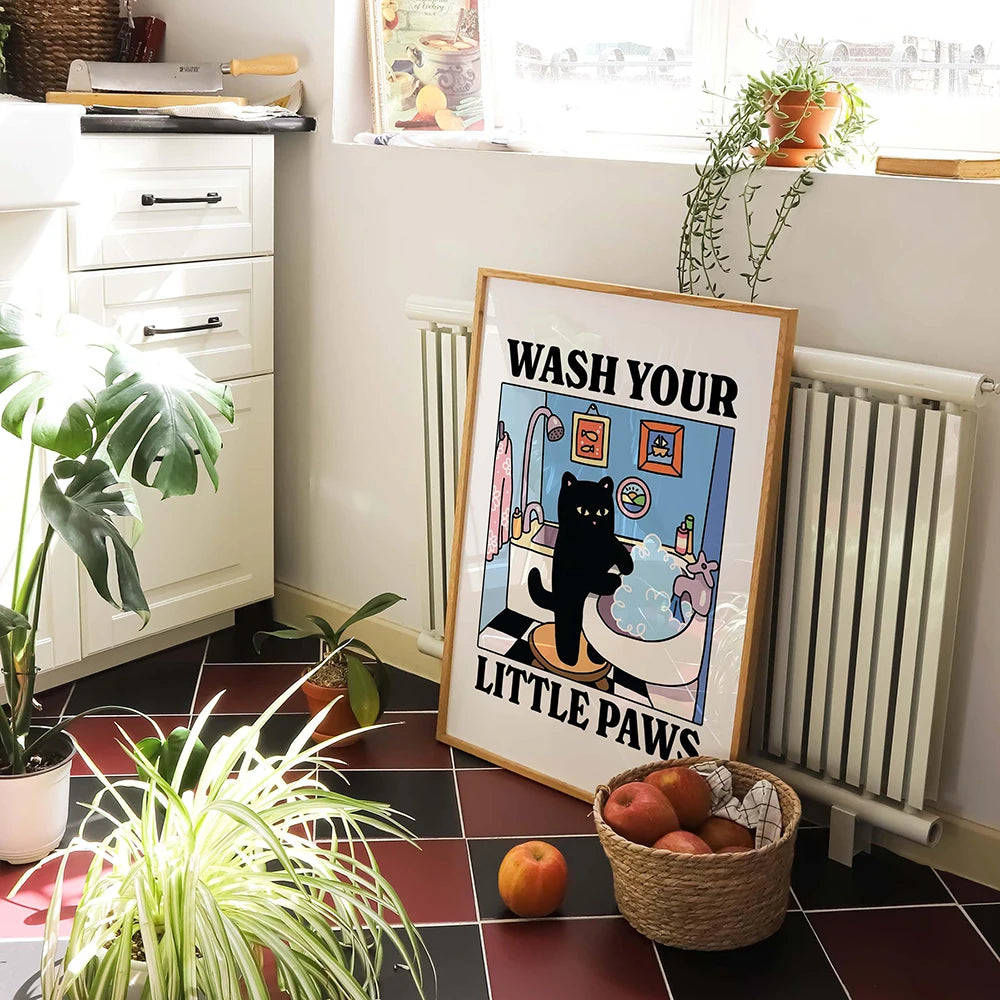 Cute & Quirky Feline Canvas Poster