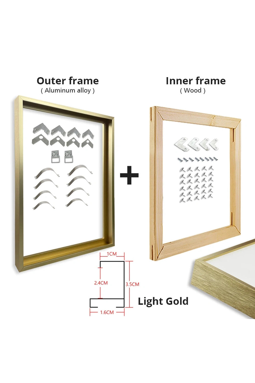 Golden Black Aluminum Frames