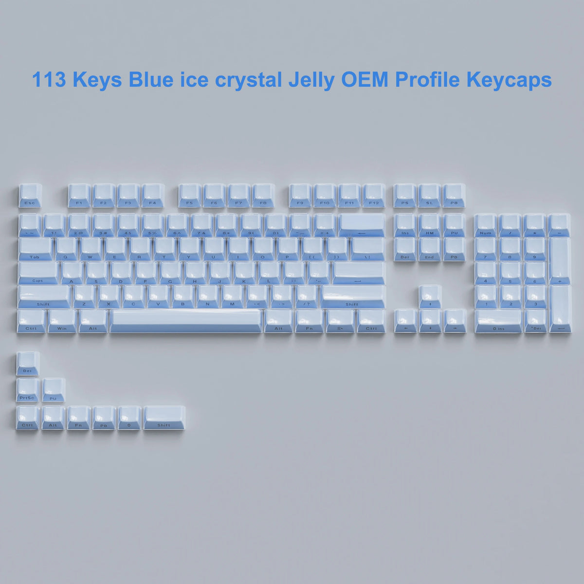 White Jelly Ice Keycaps