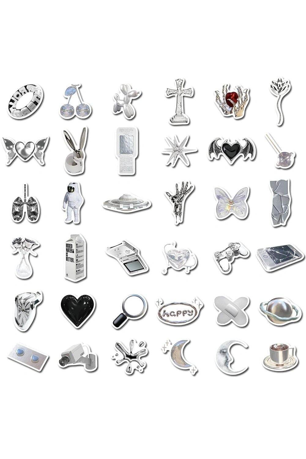 Cool Silver Graffiti Stickers