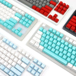 Cyan White Keycaps