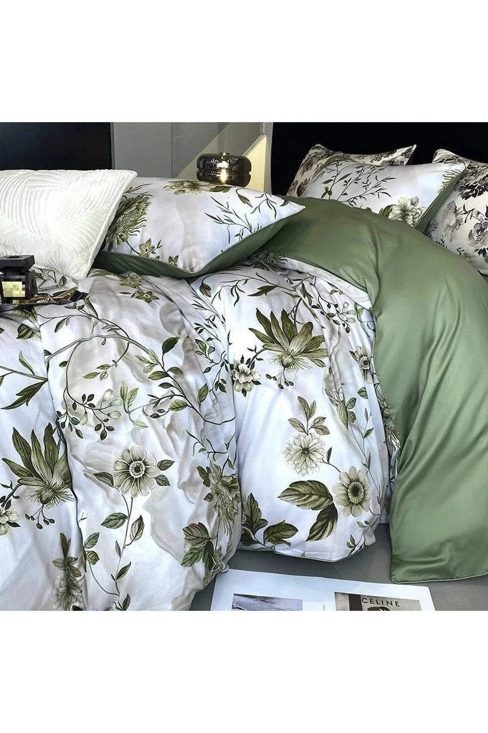 Green Botanical Bedding Set