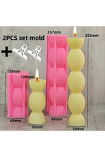 Bubble Groove Candle Mold Set