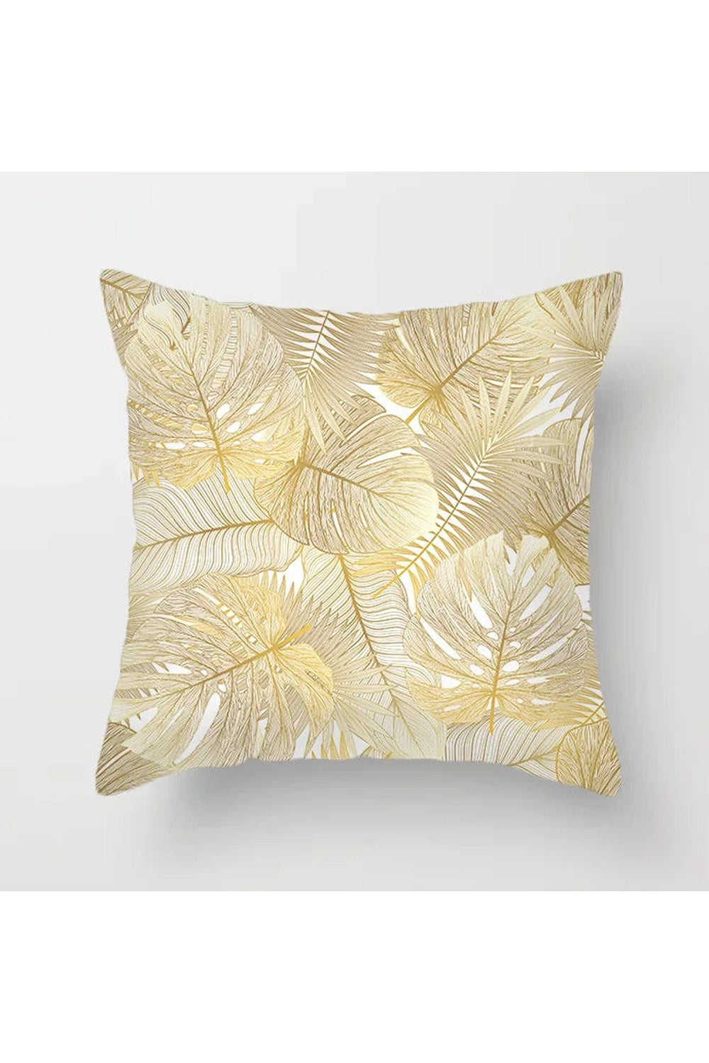 Fall Decor Yellow Leaf Polyester Pillow Case