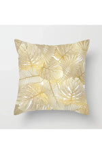 Fall Decor Yellow Leaf Polyester Pillow Case