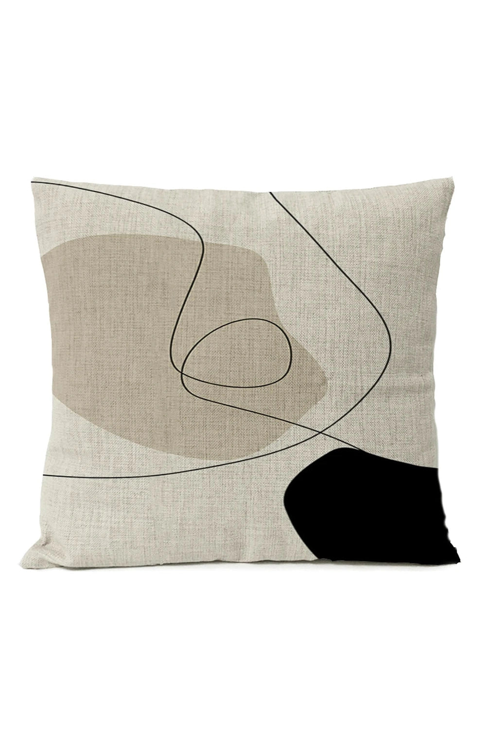 Black Geometric Pillow Cover